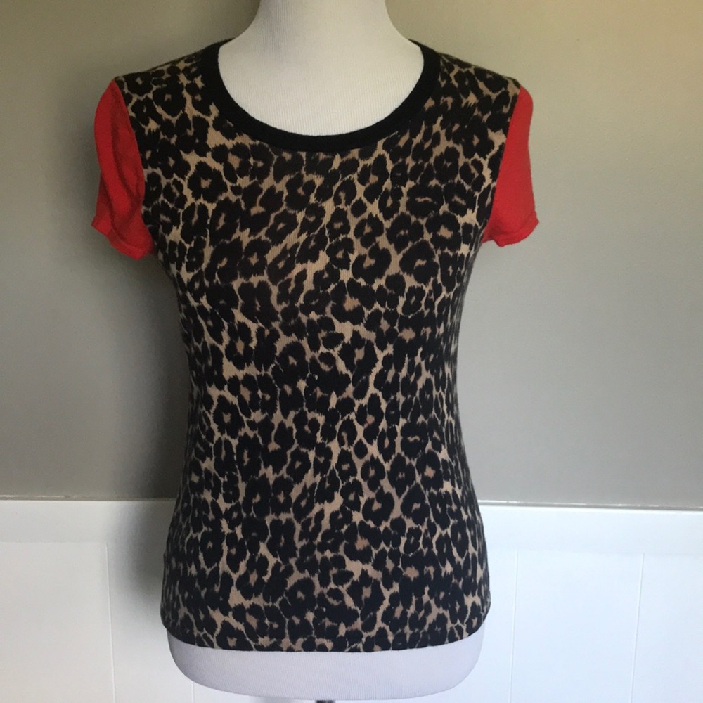 Animal print top by Ann Taylor